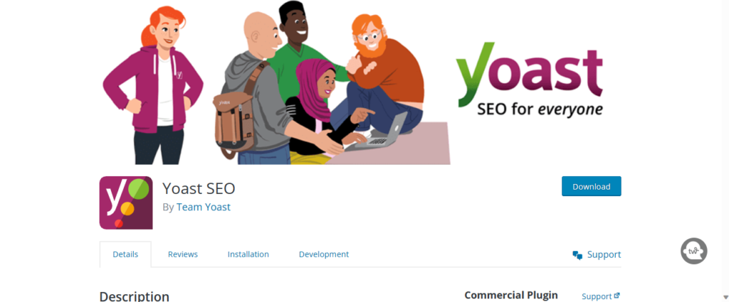 Yoast SEO plugin interface showing content analysis, readability score, and SEO optimization features
